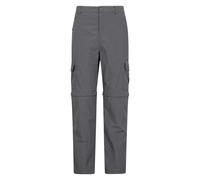 Mountain Warehouse Mens Explore Zip-Off Trousers - Grey - 38S - Grey - 100% Mixed
