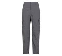 Mountain Warehouse Explore Mens Zip-Off Trousers - Short Length, UV Protect Max, Zip Off Pants - for Spring Summer, Walking, Hiking, Outdoors & Trekking Grey (Short Length) Men's W30