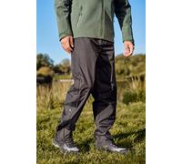 Mountain Warehouse Mens Extreme Downpour Waterproof Overtrousers - Rain Pants, Breathable Walking Trousers, Taped Seams, Half Leg Zip - for Spring Summer, Travelling Black 2XL