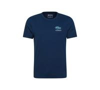Mountain Warehouse Mens Falmouth Printed Organic T-Shirt - Navy - M - Navy