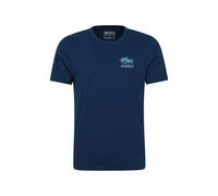 Mountain Warehouse Mens Falmouth Printed Organic T-Shirt - Navy - S - Navy