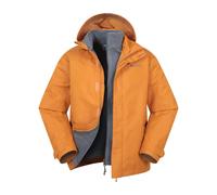 Mountain Warehouse Mens Fell II 3 in 1 Jacket - Burnt Orange - XS - Burnt Orange - 100% Polyester