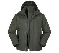 Mountain Warehouse Mens Fell II 3 in 1 Jacket - Dark Khaki - M - Dark Khaki - 100% Polyester