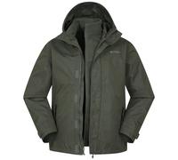 Mountain Warehouse Mens Fell II 3 in 1 Jacket - Dark Khaki - XS - Dark Khaki