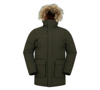 Mountain Warehouse Mens Fern Water Resistant Padded Parka - Khaki Green - XS - Khaki Green - 100% Polyester