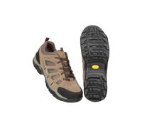 Mountain Warehouse Field Mens Waterproof Wide Fit Shoes - Lightweight, Quick-Dry Sneakers with Suede & Mesh Upper - for Spring Summer, Walking & Wet Weather Khaki Adult Shoe Size 7