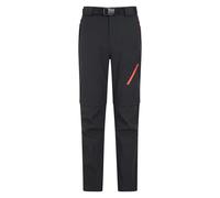 Mountain Warehouse Mens Forest Convertible Hiking Trousers - Black - 34R - Black - 60% Polyester/20% Elastane/20% Nylon