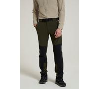 Mountain Warehouse Mens Trekking Trousers - Hiking Pants, Water Resistant, 4-Way-Stretch, Reinforced Fabric, UPF 50+ - Best for Camping, Outdoors Green (Regular Length) Men's W32