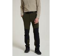 Mountain Warehouse Mens Trekking Trousers - Hiking Pants, Water Resistant, 4-Way-Stretch, Reinforced Fabric, UPF 50+ - Best for Camping, Outdoors Green Men's W30