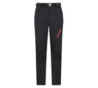 Mountain Warehouse Mens Trekking Trousers - Hiking Pants, Water Resistant, 4-Way-Stretch, Reinforced Fabric, UPF 50+ - Best for Camping, Outdoors Black Men's W32