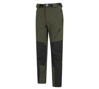 Mountain Warehouse Mens Forest Water Resistant Hiking Trousers - Green - 28R - Green - 40% Polyamide/40% Polyester/20% Elastane