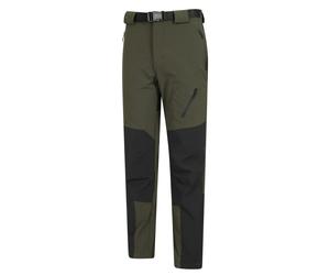Mountain Warehouse Mens Forest Water Resistant Hiking Trousers - Green - 32R - Green - 40% Polyamide/40% Polyester/20% Elastane