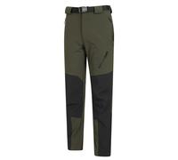 Mountain Warehouse Mens Forest Water Resistant Hiking Trousers - Green - 44R - Green - 40% Polyamide/40% Polyester/20% Elastane