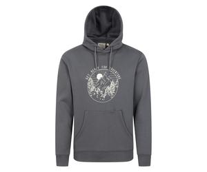 Mountain Warehouse Mens Get Ready For Adventure Hoodie - Charcoal - Charcoal - XXS - 60% Cotton/40% Polyester