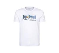 Mountain Warehouse Mens Gradiant Graphic T-Shirt Cotton Breathable Everyday Tee White - Size X-Small