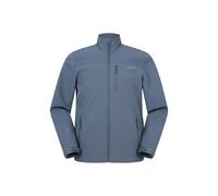 Mountain Warehouse Grasmere Mens Softshell Jacket - Water Resistant Raincoat, Breathable Mens Coat, Lightweight Jacket, Bonded Fabric - Best For Spring Summer Blue 3XL