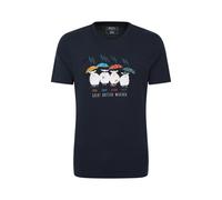 Mountain Warehouse Mens Great British Weather T-Shirt - Navy - XL - Navy - 100% Organic Cotton