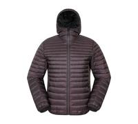 Mountain Warehouse Mens Hybrid Extreme Featherweight Down Filled Hooded Jacket - Dark Brown - S - Dark Brown - 100% Polyester
