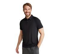 Mountain Warehouse Mens IsoCool Lightweight Polo Shirt - Black - XL - Black - 100% Polyester