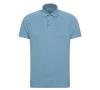 Mountain Warehouse Mens IsoCool Lightweight Polo Shirt - Light Blue - S - Light Blue - 100% Polyester