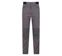 Mountain Warehouse Mens Jungle Hiking Trousers - Charcoal - 30S - Charcoal - 70% Cotton/20% Elastane/10% Polyester