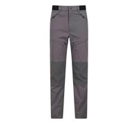 Mountain Warehouse Mens Jungle Hiking Trousers - Grey - 34R - Grey - 70% Cotton/20% Elastane/10% Polyester