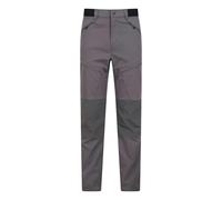 Mountain Warehouse Mens Jungle Hiking Trousers - Grey - 40R - Grey - 70% Cotton/20% Elastane/10% Polyester