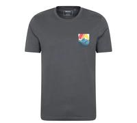 Mountain Warehouse Mens Lake District Short-Sleeved T-Shirt - Charcoal - XS - Charcoal