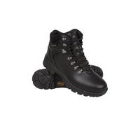 Mountain Warehouse Latitude II Extreme Mens Waterproof Leather Walking Boots - Vibram Sole, IsoDry & EVA Midsole - Spring, Summer, Hiking, Outdoors & Walking Black Adult Shoe Size10.5