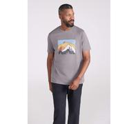 Mountain Warehouse Mens Linear Organic T-Shirt - Charcoal - XS - Charcoal