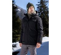 Mountain Warehouse Concord Extreme Mens Down Long Jacket - Waterproof Puffer Coat with Taped Seams, Detachable Hoodie & 4 Pockets - Cold Winter Weather Black 4XL