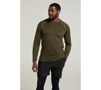 Mountain Warehouse Endurance Mens Top - Long Sleeves, Quick Dry T-Shirt, Highly Breathable Tee, UPF50 Protection Tee Shirt - Spring Summer, Travelling, Walking Dark Khaki M