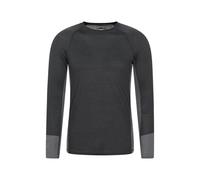 Mountain Warehouse Mens Long-Sleeved Base Layer Top - Charcoal - M - Charcoal - 53% Polyester/47% Merino Wool
