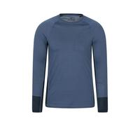 Mountain Warehouse Mens Long-Sleeved Base Layer Top - Navy - XXL - Navy - 53% Polyester/47% Merino Wool