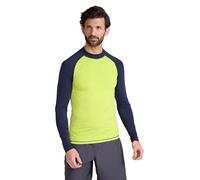 Mountain Warehouse Mens Long Sleeves Rash Vest - Quick Drying Rash Guard, Prevents Chafing, UPF50+ Sun Protection with Flat Seams - Spring Summer, Swimming & Surfing Yellow XL