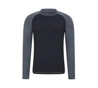 Mountain Warehouse Mens Long Sleeves Rash Vest - Quick Drying Rash Guard, Prevents Chafing, UPF50+ Sun Protection with Flat Seams - Spring Summer, Swim, Surf Monochrome 3XL