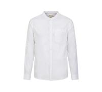 Mountain Warehouse Mens Lowe Linen Blend Grandad Collar Shirt - White - 3XL - White - 55% Linen/45% Cotton