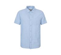 Mountain Warehouse Mens Lowe Linen Blend Shirt - Blue - S - Blue - 55% Linen/45% Cotton