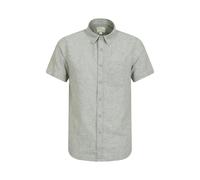 Mountain Warehouse Mens Lowe Linen Blend Shirt - Green - XL - Green - 55% Linen/45% Cotton