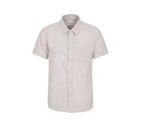 Mountain Warehouse Mens Lowe Linen Blend Shirt - Light Beige - L - Light Beige - 55% Linen/45% Cotton