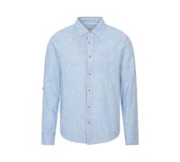 Mountain Warehouse Mens Lowe Stripe Shirt - Blue - XL - Blue - 70% Cotton/30% Linen