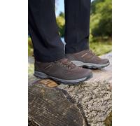 Mountain Warehouse McLeod Wide Fit Mens Shoes - Lightweight & Durable Walking Footwear, Breathable Sneakers, Mesh Lining - Spring Summer, Travelling, Hiking Dark Brown Adult Shoe Size 9