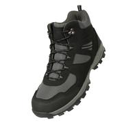 Mountain Warehouse Mens Mcleod Wide Fit Walking Boots - Jet Black - 8 UK - Black - 90% Mesh/10% Synthetic