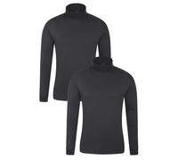 Mountain Warehouse Mens Meribel Thermal Top (Pack of 2) - Black - S - Black - 100% Cotton