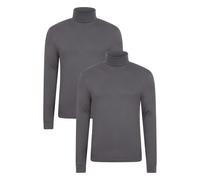 Mountain Warehouse Mens Meribel Thermal Top (Pack of 2) (Charcoal) - Size X-Small