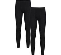Mountain Warehouse Mens Merino Pants Multipack - Pack of 2 Moisture Wicking & Quick Drying Base Layer Pants - for Autumn, Winter, Camping, Outdoors, Travelling & Hiking Black (2 Pack) 4XL
