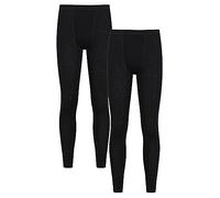 Mountain Warehouse Mens Merino Pants Multipack - Pack of 2 Moisture Wicking & Quick Drying Base Layer Pants - for Autumn, Winter, Camping, Outdoors, Travelling & Hiking Black (2 Pack) L
