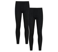 Mountain Warehouse Mens Merino Wool Base Layer Bottoms (Pack of 2) - Black - Black - L