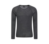 Mountain Warehouse Mens Merino Wool V Neck Base Layer Top - Grey - Grey - 4XL