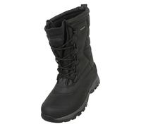 Mountain Warehouse Mens Nevis Extreme Suede Snow Boots - Jet Black - 9 UK - Jet Black - 70% Suede/10% Rubber/10% EVA/10% Thinsulate